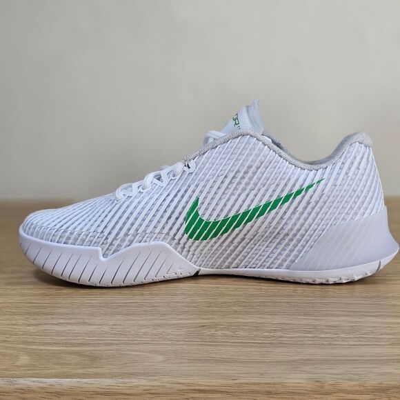 Nike Court Air Zoom Vapor 11 HC White Kelly Green Men's 7.5 Tennis SE DR6965-102 - Picture 15 of 16